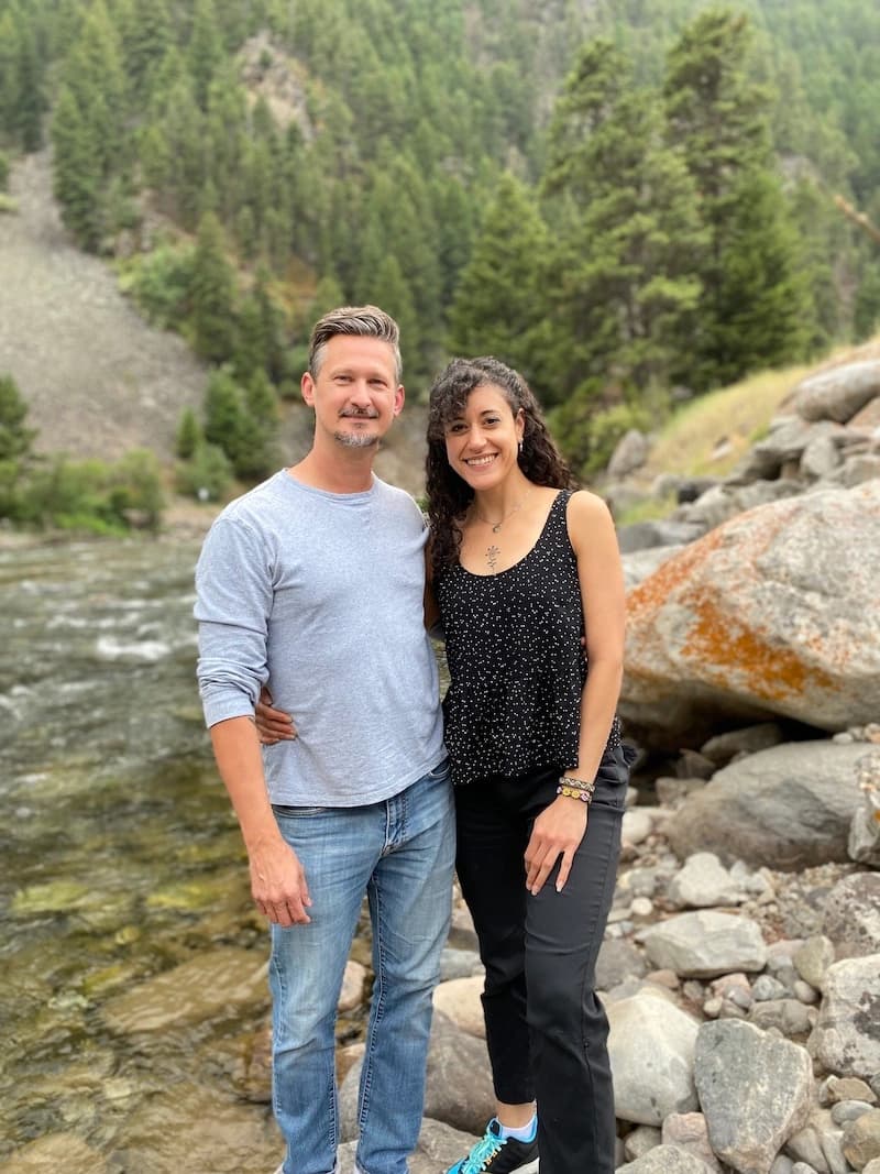 Danny Johnson with Adriana at Yellowstone National Park